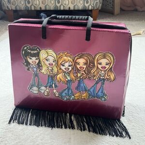 2002 Purple BRATZ Doll Clothing Zip Travel Bag Carrying Case W/ Fringe CASE ONLY